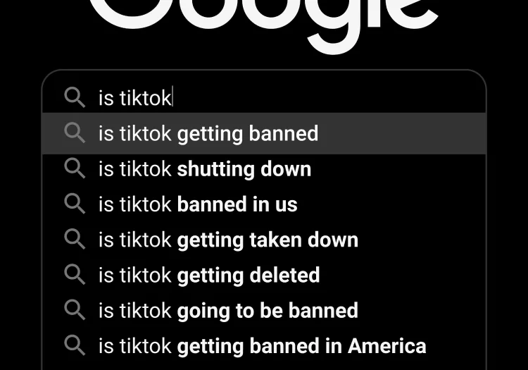 Searching tiktok on google