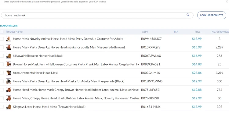 SellerTools competitor listings dashboard