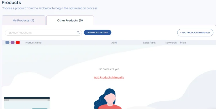 Built-in keyword management dashboard