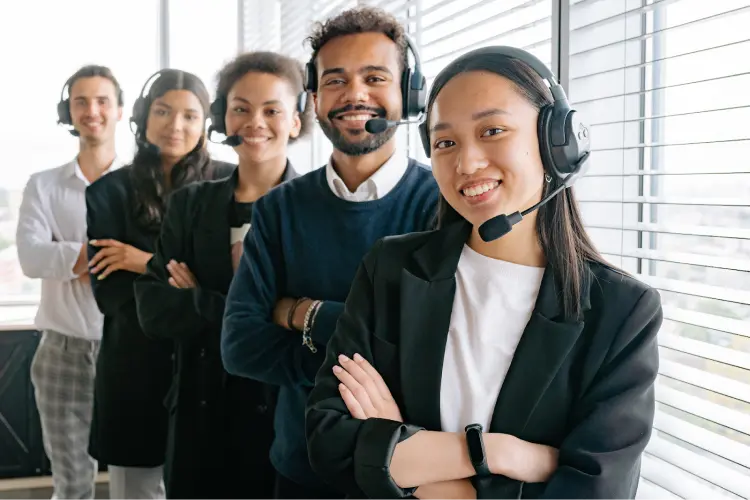 Customer service agents ready to help
