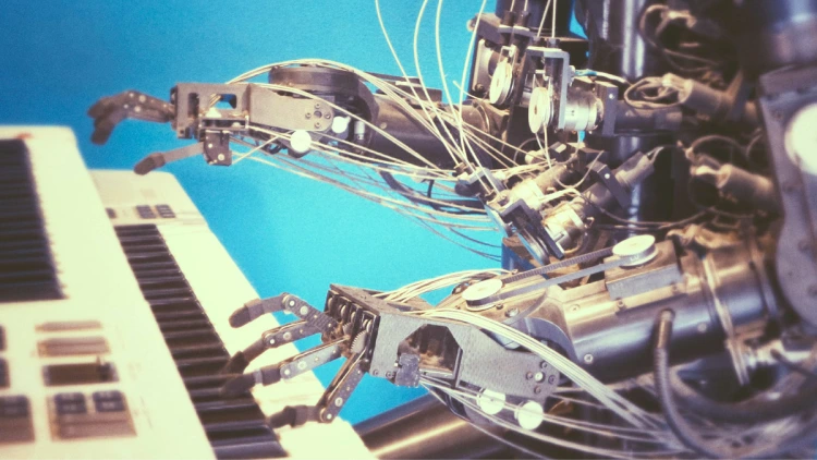 Robot playing the piano