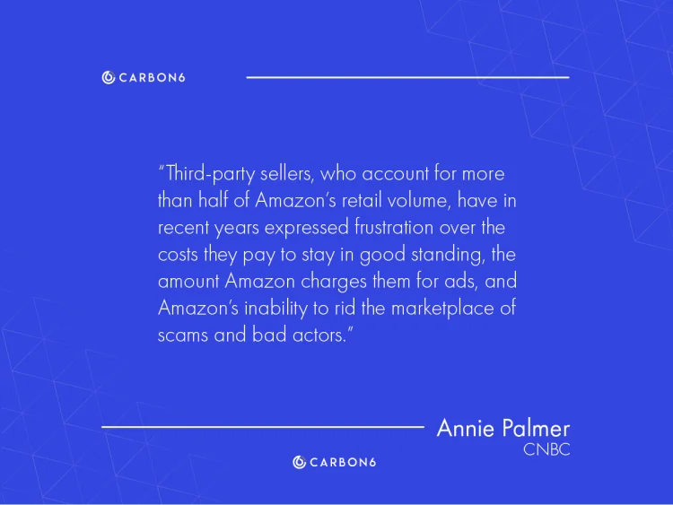 Third party sellers make up 50% of amazon retail