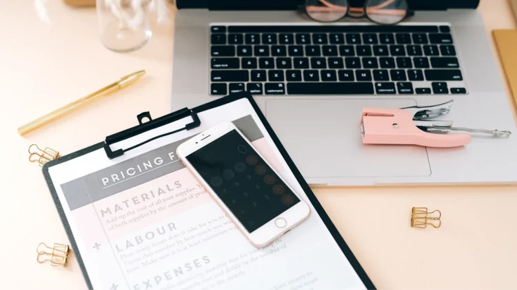 Clipboard on a desk