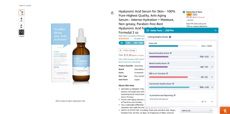 SellerTools LQS Chrome extension
