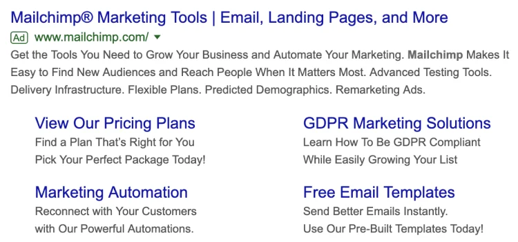 Mailchimp Google Ads