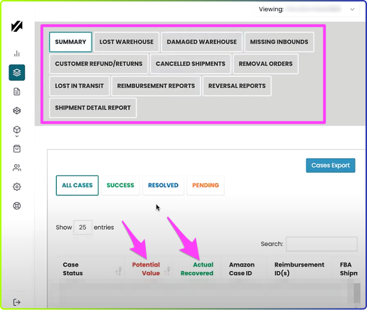 Seller_Investigators_Amazon Reimbursement Report Summary