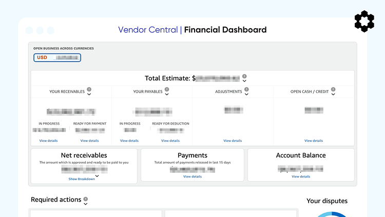 Vendor Central Financial Dashboard