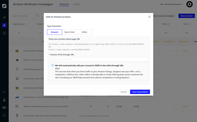 PixelMe SMID Add New Amazon Product