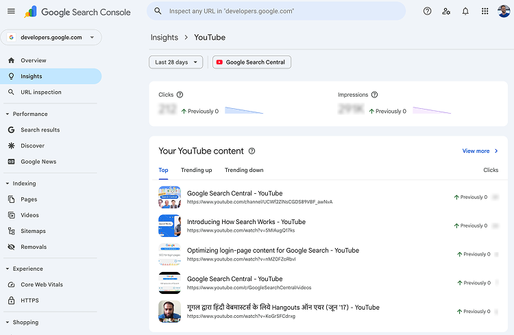 Youtube Social Search Console